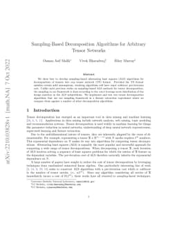 Sampling-Based Decomposition Algorithms for Arbitrary Tensor Networks
