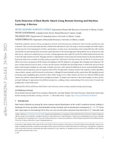 Early Detection of Bark Beetle Attack Using Remote Sensing and Machine
  Learning: A Review