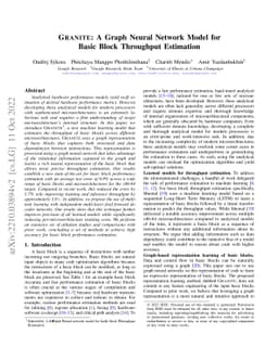 GRANITE: A Graph Neural Network Model for Basic Block Throughput
  Estimation