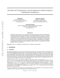 Inverse set estimation and inversion of simultaneous confidence
  intervals
