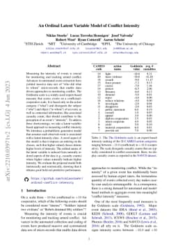 An Ordinal Latent Variable Model of Conflict Intensity