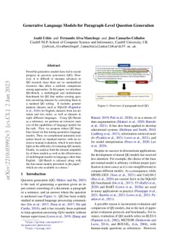 Generative Language Models for Paragraph-Level Question Generation