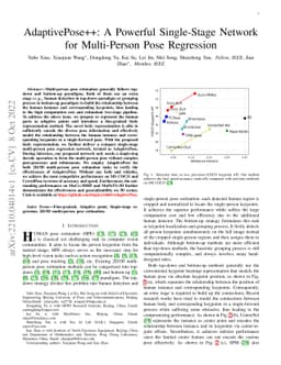 AdaptivePose++: A Powerful Single-Stage Network for Multi-Person Pose
  Regression