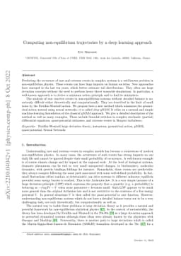 Computing non-equilibrium trajectories by a deep learning approach