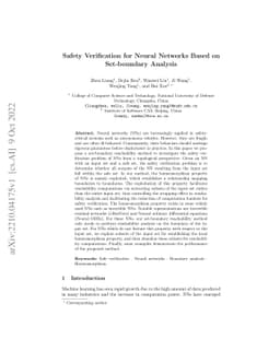 Safety Verification for Neural Networks Based on Set-boundary Analysis