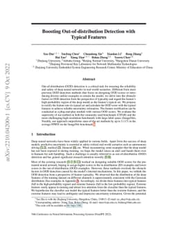 Boosting Out-of-distribution Detection with Typical Features