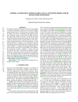 AMPose: Alternately Mixed Global-Local Attention Model for 3D Human Pose
  Estimation