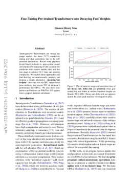 Fine-Tuning Pre-trained Transformers into Decaying Fast Weights