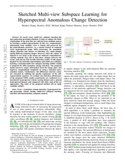 Sketched Multi-view Subspace Learning for Hyperspectral Anomalous Change
  Detection