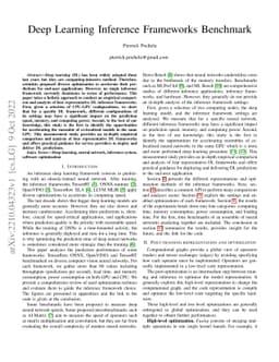 Deep Learning Inference Frameworks Benchmark
