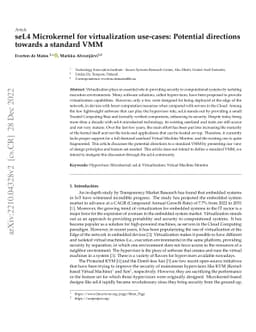 seL4 Microkernel for virtualization use-cases: Potential directions
  towards a standard VMM