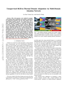 Unsupervised RGB-to-Thermal Domain Adaptation via Multi-Domain Attention
  Network