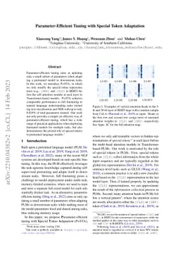 Parameter-Efficient Tuning with Special Token Adaptation