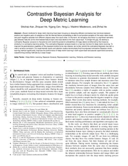 Contrastive Bayesian Analysis for Deep Metric Learning