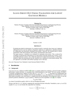 Leave-group-out cross-validation for latent Gaussian models