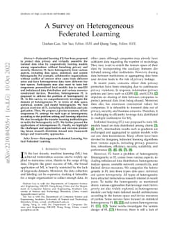 A Survey on Heterogeneous Federated Learning