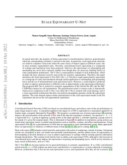 Scale Equivariant U-Net