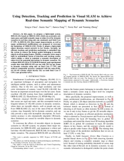 Using Detection, Tracking and Prediction in Visual SLAM to Achieve
  Real-time Semantic Mapping of Dynamic Scenarios