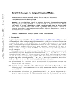 Sensitivity Analysis for Marginal Structural Models