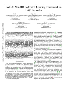 FedBA: Non-IID Federated Learning Framework in UAV Networks