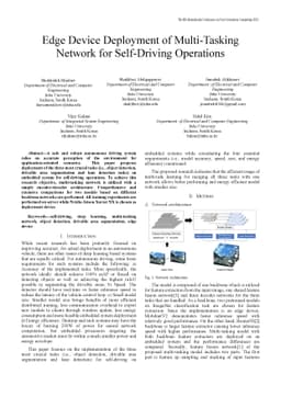 Edge Device Deployment of Multi-Tasking Network for Self-Driving
  Operations