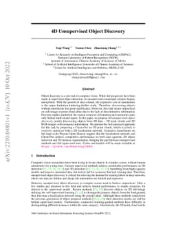 4D Unsupervised Object Discovery