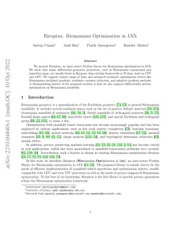 Rieoptax: Riemannian Optimization in JAX