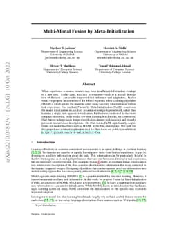 Multi-Modal Fusion by Meta-Initialization