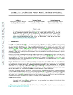 NerfAcc: A General NeRF Acceleration Toolbox