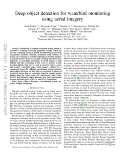 Deep object detection for waterbird monitoring using aerial imagery