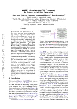 CORE: A Retrieve-then-Edit Framework for Counterfactual Data Generation