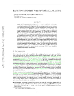 Revisiting adapters with adversarial training
