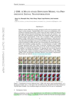 f-DM: A Multi-stage Diffusion Model via Progressive Signal
  Transformation