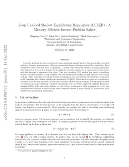 Loop Unrolled Shallow Equilibrium Regularizer (LUSER) -- A
  Memory-Efficient Inverse Problem Solver