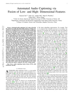 Automated Audio Captioning via Fusion of Low- and High- Dimensional
  Features