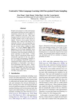 Contrastive Video-Language Learning with Fine-grained Frame Sampling