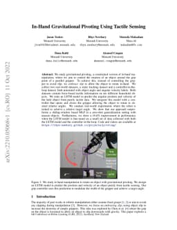 In-Hand Gravitational Pivoting Using Tactile Sensing