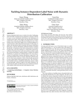 Tackling Instance-Dependent Label Noise with Dynamic Distribution
  Calibration