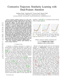 Contrastive Trajectory Similarity Learning with Dual-Feature Attention