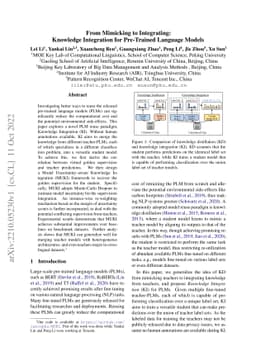 From Mimicking to Integrating: Knowledge Integration for Pre-Trained
  Language Models