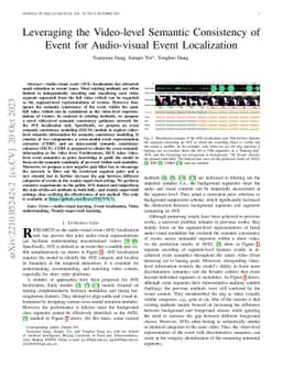 Leveraging the Video-level Semantic Consistency of Event for
  Audio-visual Event Localization