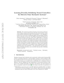 Learning Provably Stabilizing Neural Controllers for Discrete-Time
  Stochastic Systems