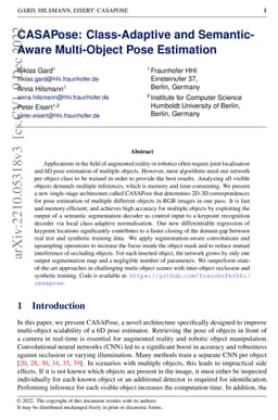 CASAPose: Class-Adaptive and Semantic-Aware Multi-Object Pose Estimation