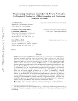 Constructing Prediction Intervals with Neural Networks: An Empirical
  Evaluation of Bootstrapping and Conformal Inference Methods