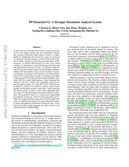 PP-StructureV2: A Stronger Document Analysis System
