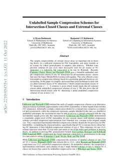 Unlabelled Sample Compression Schemes for Intersection-Closed Classes
  and Extremal Classes