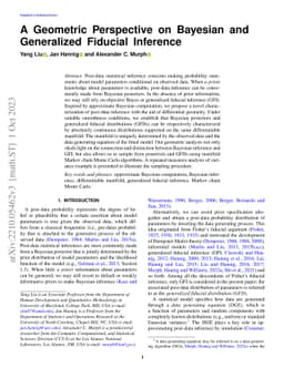 A Geometric Perspective on Bayesian and Generalized Fiducial Inference