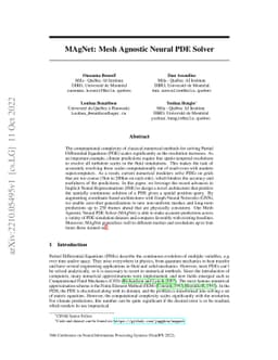 MAgNet: Mesh Agnostic Neural PDE Solver