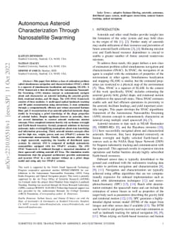 Autonomous Asteroid Characterization Through Nanosatellite Swarming