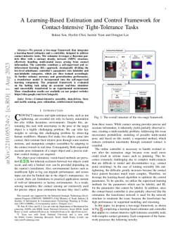 A Learning-Based Estimation and Control Framework for Contact-Intensive
  Tight-Tolerance Tasks